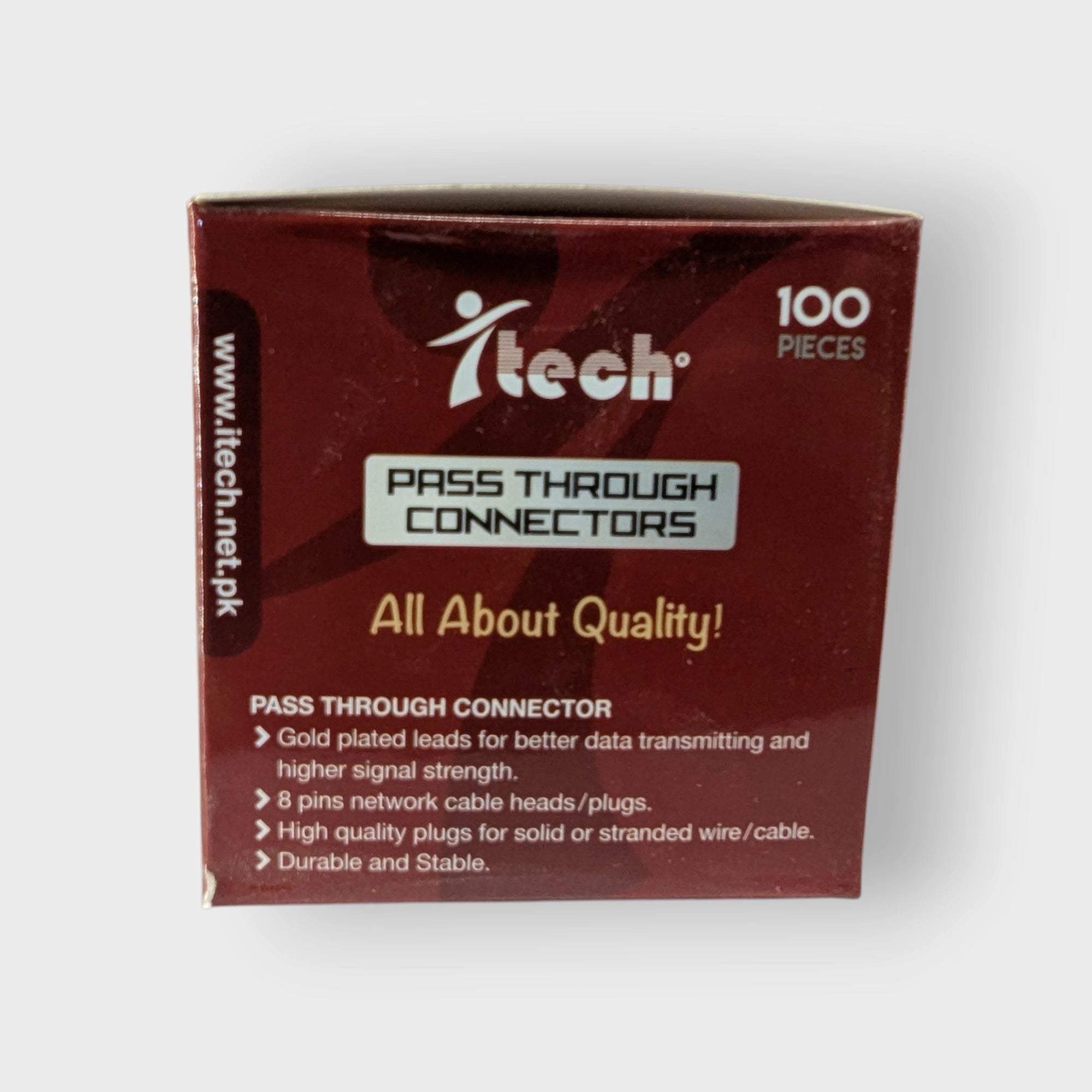 RJ45 Cat6 / Cat5e Pass Through Connector - 8P8C Gold Plated Passthrough